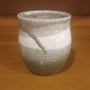 Speckled Pottery Mug- Cream and Gray